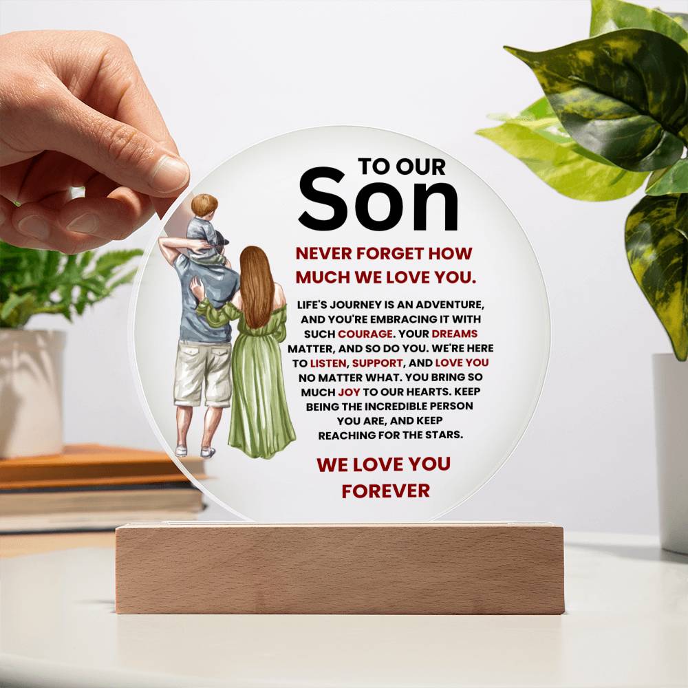 To Our Son - Life's Journey - Circle Plaque