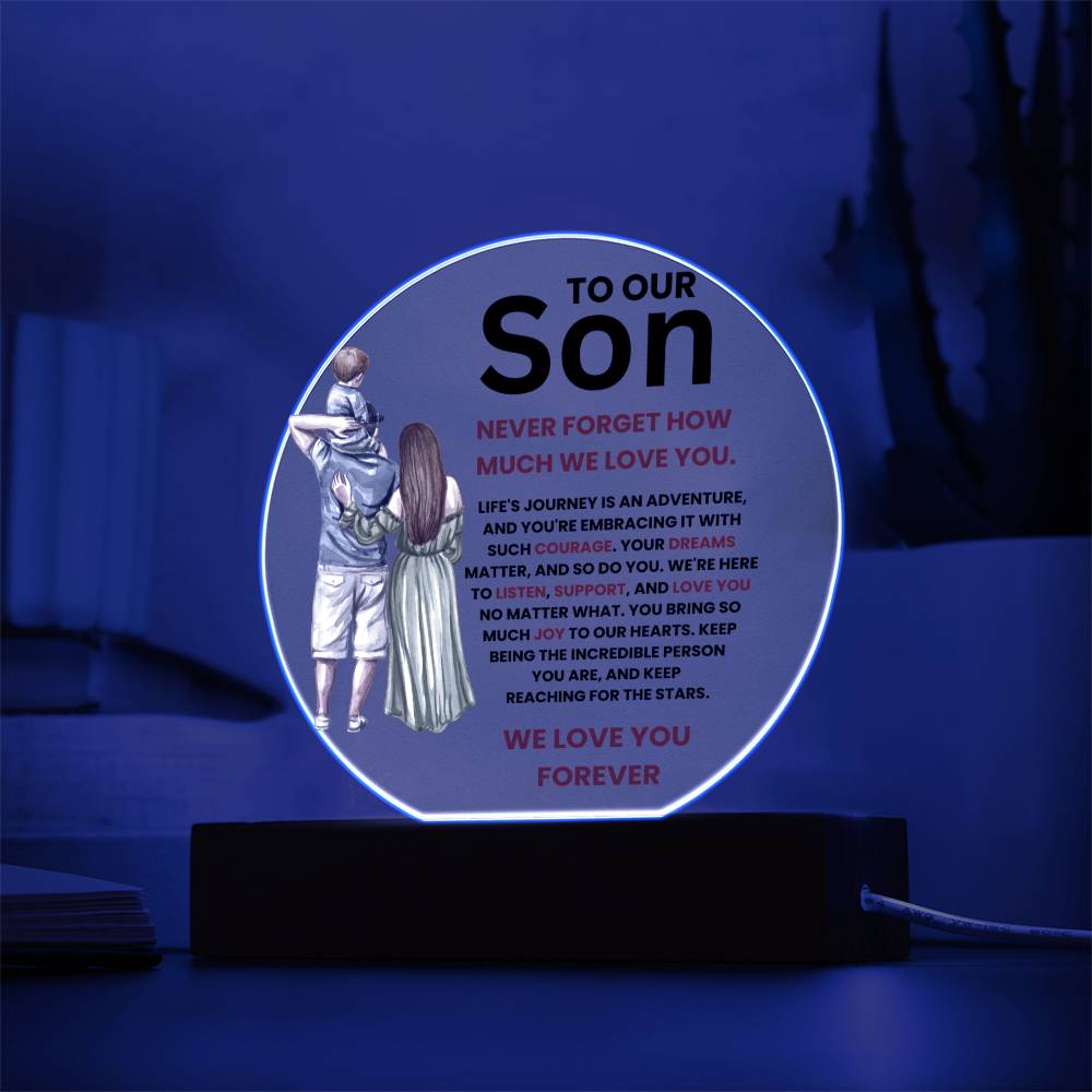 To Our Son - Life's Journey - Circle Plaque