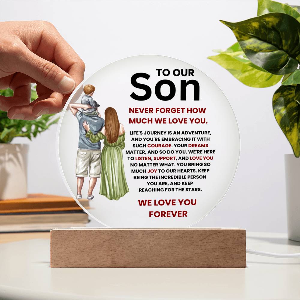 To Our Son - Life's Journey - Circle Plaque