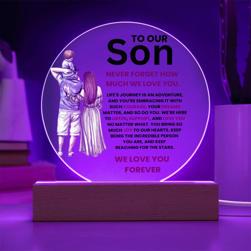 To Our Son - Life's Journey - Circle Plaque