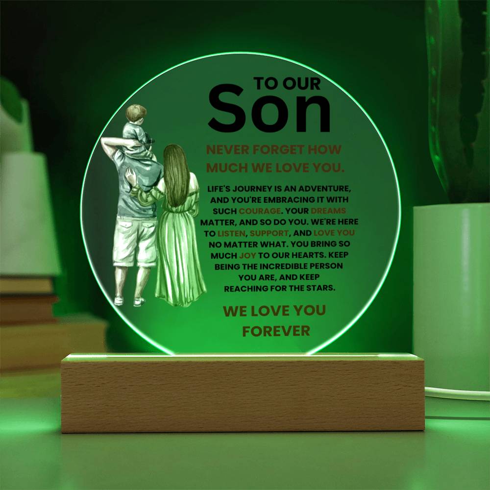 To Our Son - Life's Journey - Circle Plaque