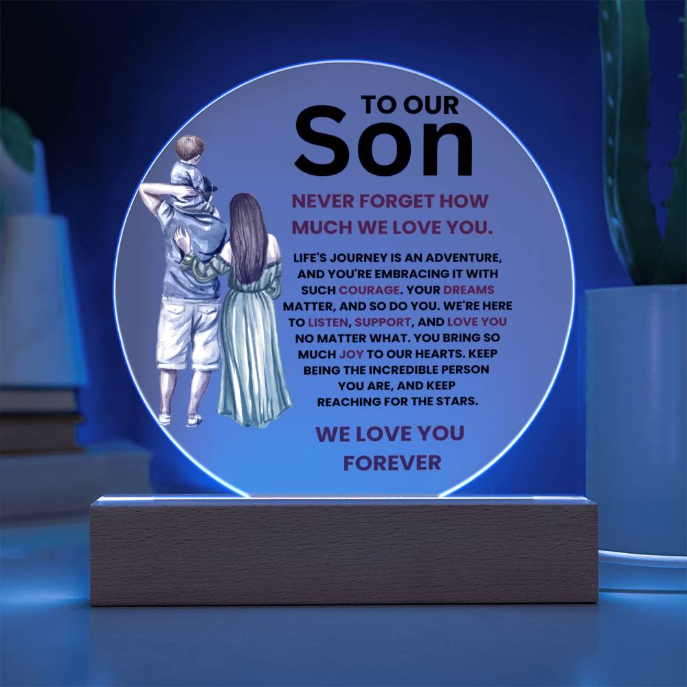 To Our Son - Life's Journey - Circle Plaque