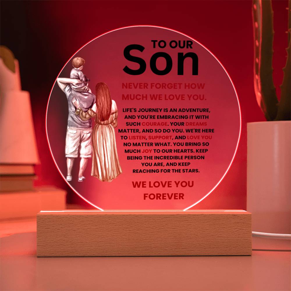 To Our Son - Life's Journey - Circle Plaque