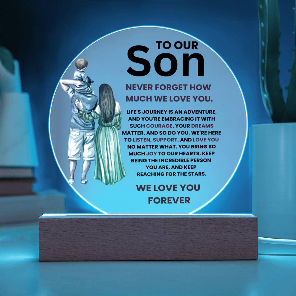 To Our Son - Life's Journey - Circle Plaque