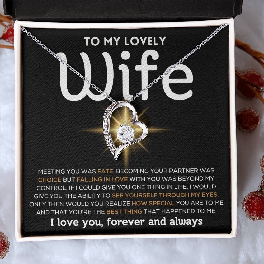 To My Lovely Wife - Falling in Love Beyond My Control - Forever Love Necklace