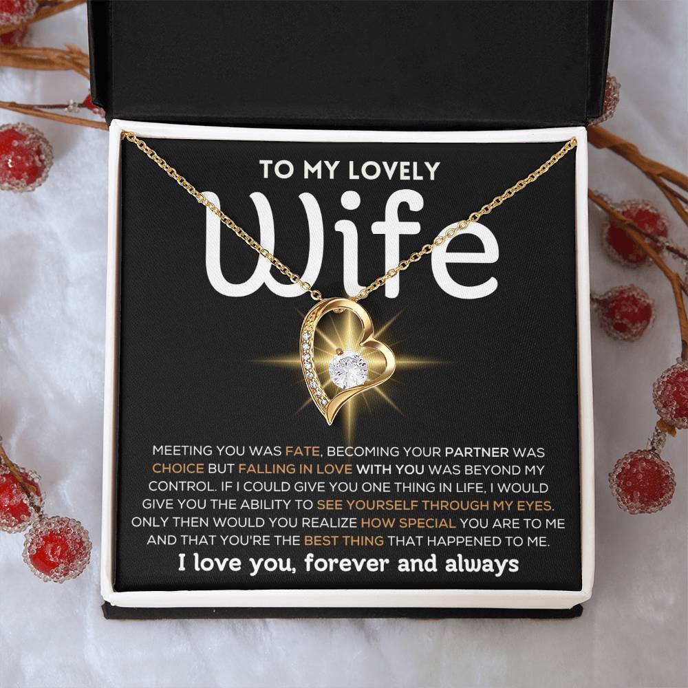 To My Lovely Wife - Falling in Love Beyond My Control - Forever Love Necklace